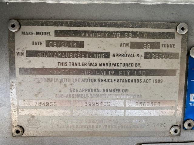 2016 Vawdrey 24P Drop Deck Auto Mezzanine Green