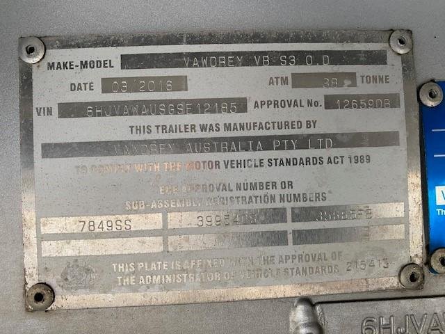 2016 Vawdrey 24P Drop Deck Curtain Sider Auto Mezz Decks Green