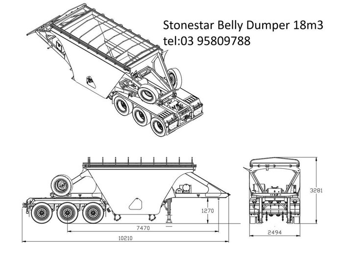 0 STONESTAR Belly Dumper WHITE