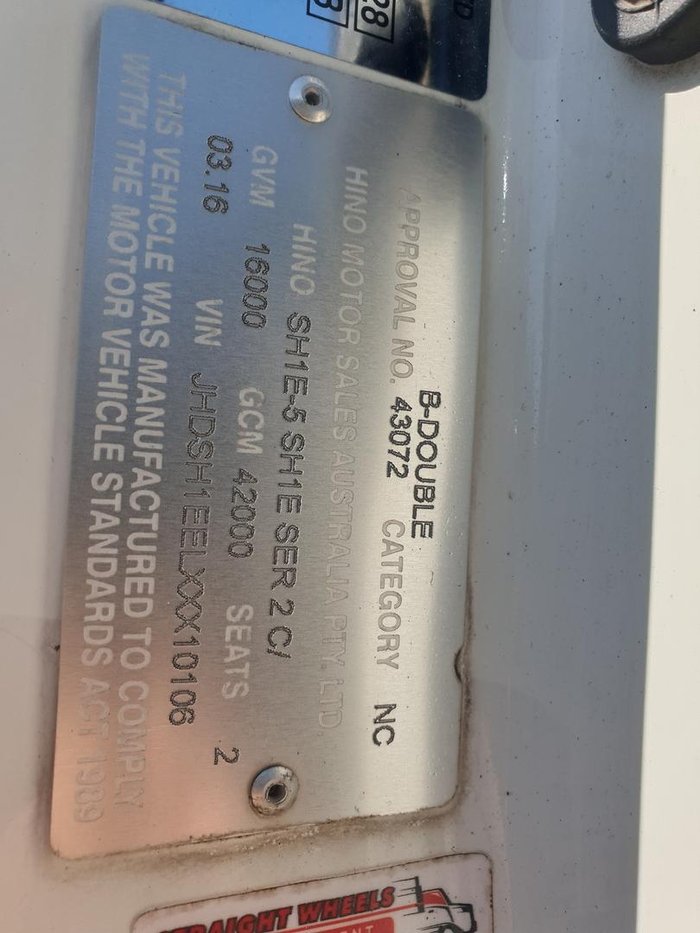 2016 Hino 700 Series SH2045