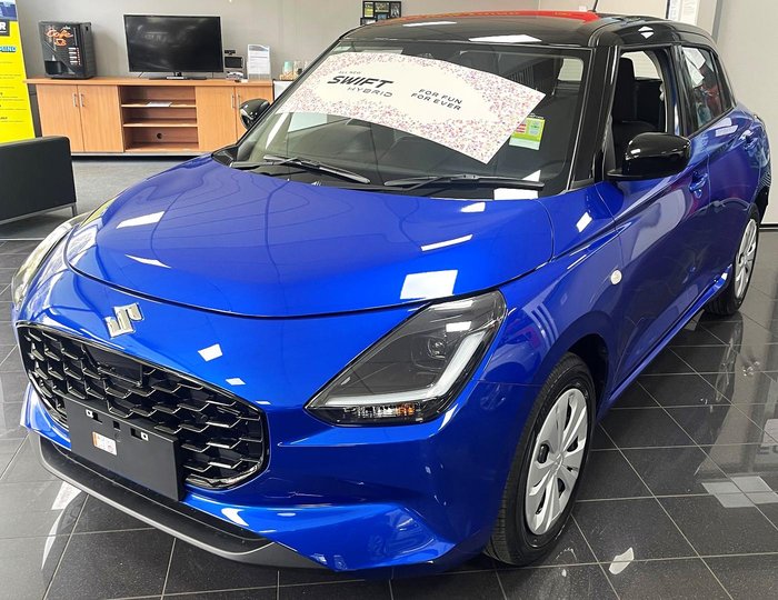 2024 Suzuki Swift Hybrid UZ Frontier Blue Pearl with Black Roof