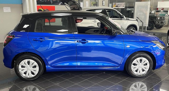 2024 Suzuki Swift Hybrid UZ Frontier Blue Pearl with Black Roof