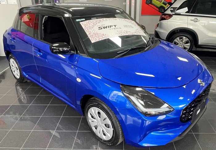 2024 Suzuki Swift Hybrid UZ Frontier Blue Pearl with Black Roof
