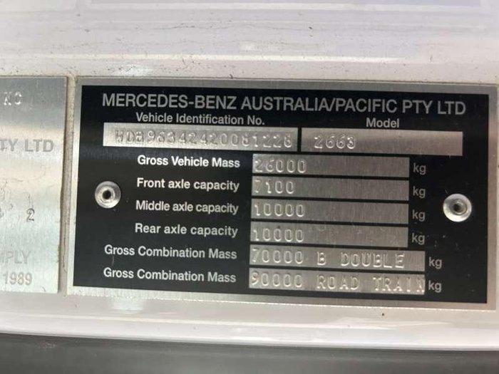 2016 Mercedes-Benz Actros 2663 (Farmer Owner)