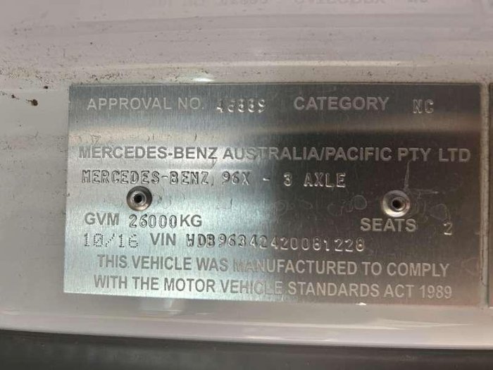 2016 Mercedes-Benz Actros 2663 (Farmer Owner)