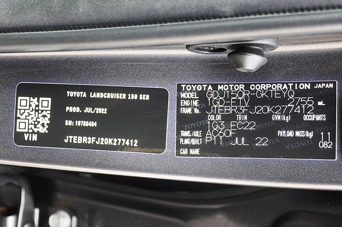 2022 Toyota Prado GXL 2.8L T Diesel Automatic Wagon 