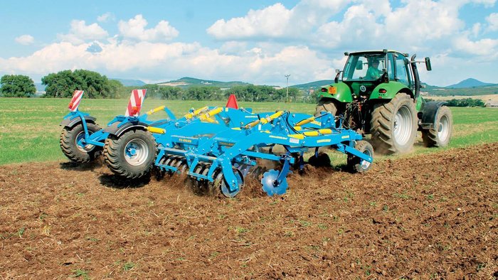 0 Farmet Tx470ps Combination Disc & Tyne Cultivator W Double Vee Roller BLUE