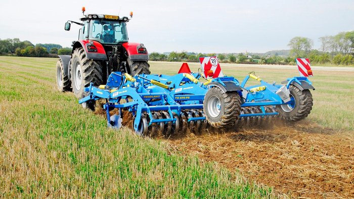 0 Farmet Tx470ps Combination Disc & Tyne Cultivator W Double Vee Roller BLUE