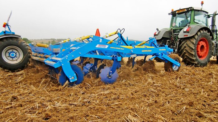0 Farmet Tx470ps Combination Disc & Tyne Cultivator W Double Vee Roller BLUE