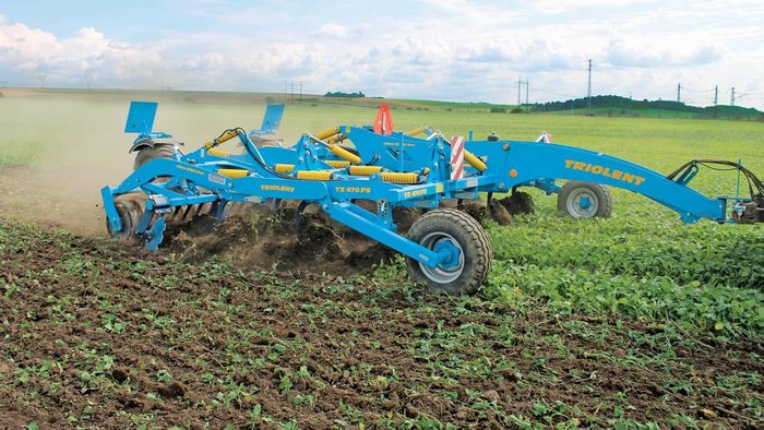 0 Farmet Tx470ps Combination Disc & Tyne Cultivator W Double Vee Roller BLUE