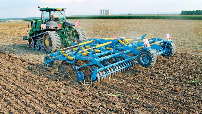 0 Farmet Tx470ps Combination Disc & Tyne Cultivator W Double Vee Roller BLUE