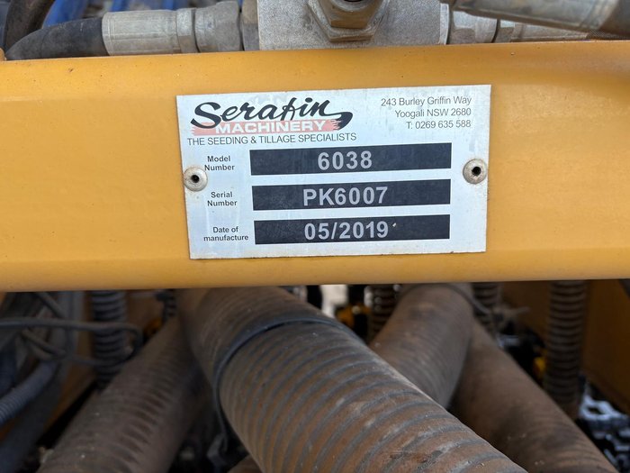 2019 SERAFIN ULTISOW PASTURE KING 6M DOUBLE DISC SEEDER USED Yellow