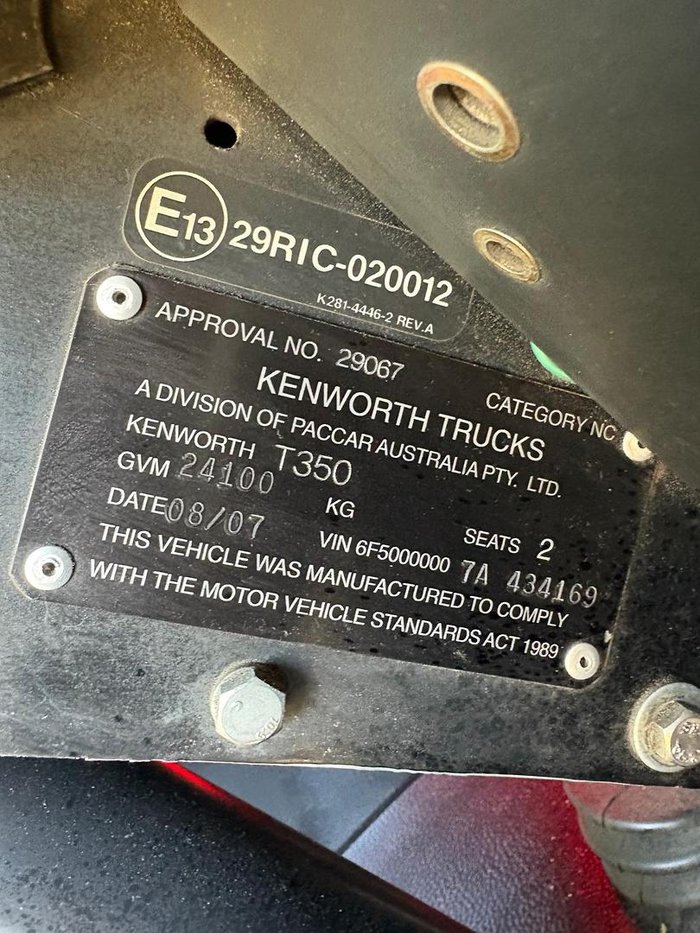 2007 Kenworth T350 Blue