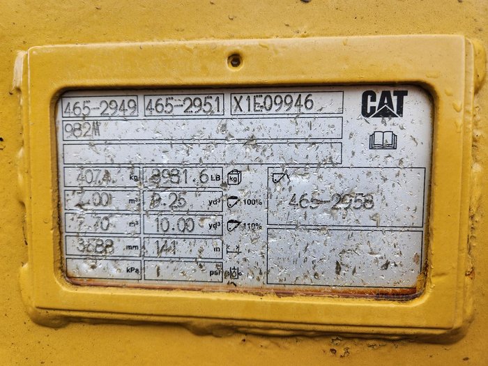 2021 Caterpillar 982 Ng Yellow