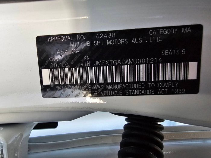 2020 MITSUBISHI ASX ES ADAS 2WD