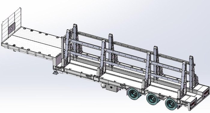 0 Stonestar Drop Deck Concrete Panel Trailer