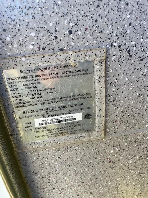 2019 Isuzu Fts 139 260 WHITE