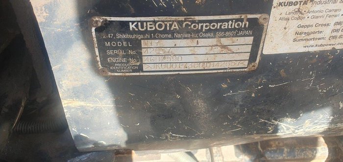 2016 Kubota U17-3