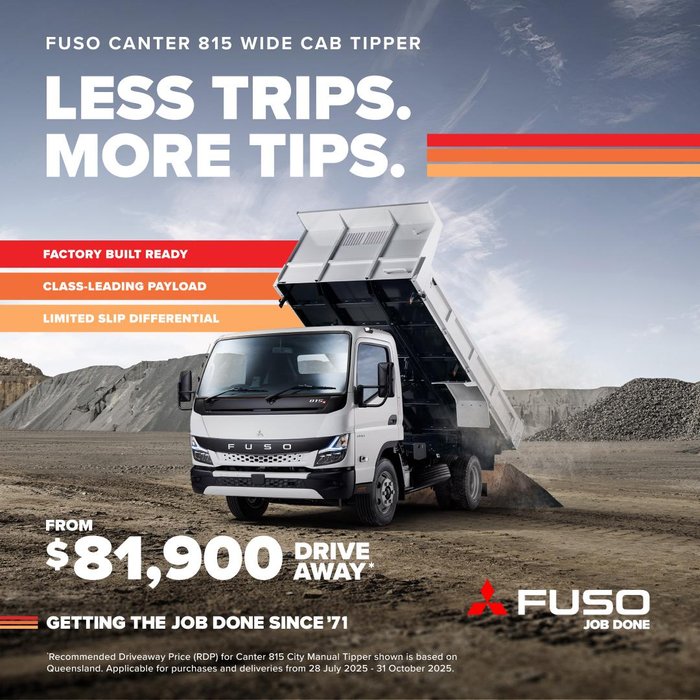 2025 Fuso Canter 815 Tipper Manual White