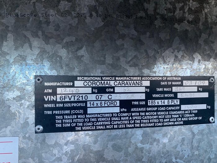 2009 Coromal Compac Single Bed Poptop Caravan