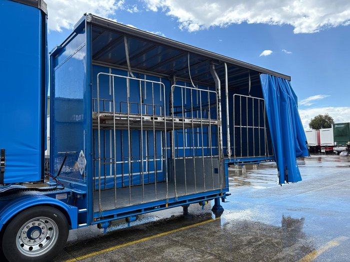 2014 Vawdrey St3 34 Pallet Double Drop Deck Mezzaine, Sliding Blue