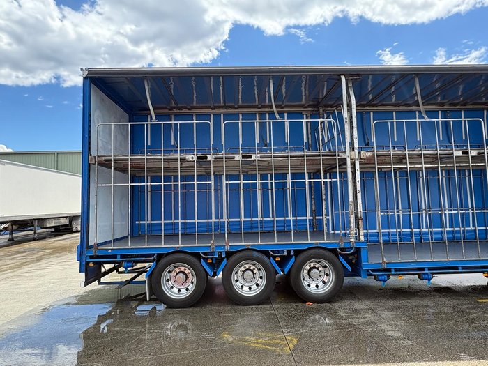 2014 Vawdrey St3 34 Pallet Double Drop Deck Mezzaine, Sliding Blue