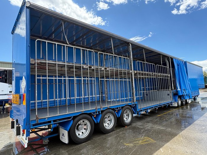 2014 Vawdrey St3 34 Pallet Double Drop Deck Mezzaine, Sliding Blue
