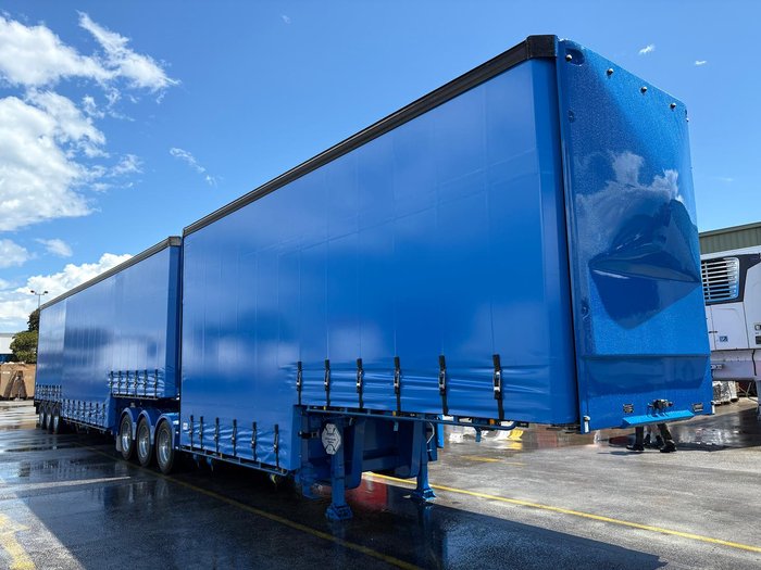 2014 Vawdrey St3 34 Pallet Double Drop Deck Mezzaine, Sliding Blue