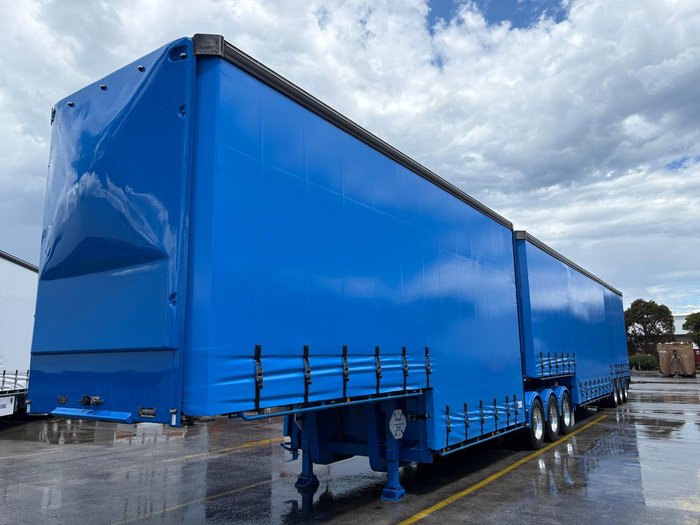 2014 Vawdrey St3 34 Pallet Double Drop Deck Mezzaine, Sliding Blue