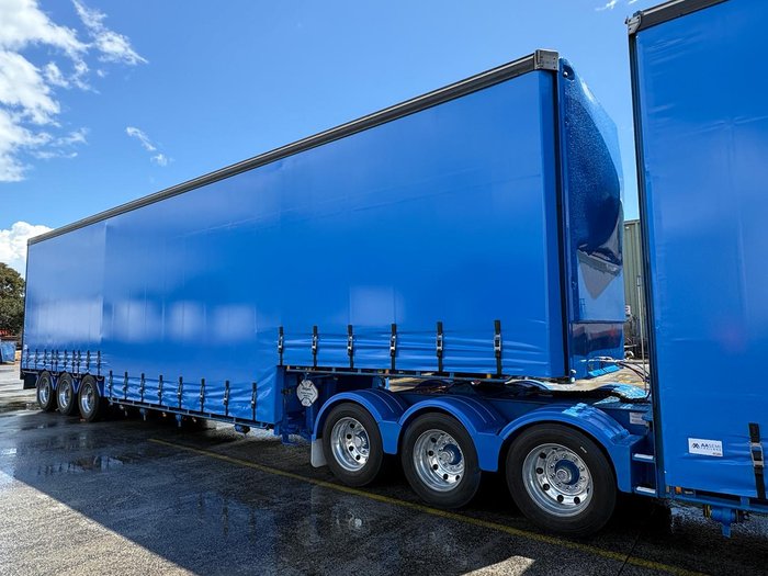 2014 Vawdrey St3 34 Pallet Double Drop Deck Mezzaine, Sliding Blue