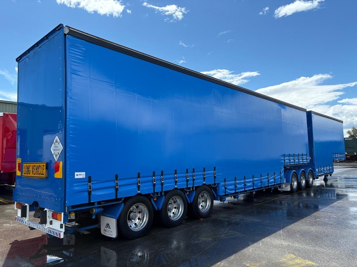 2014 Vawdrey St3 34 Pallet Double Drop Deck Mezzaine, Sliding Blue