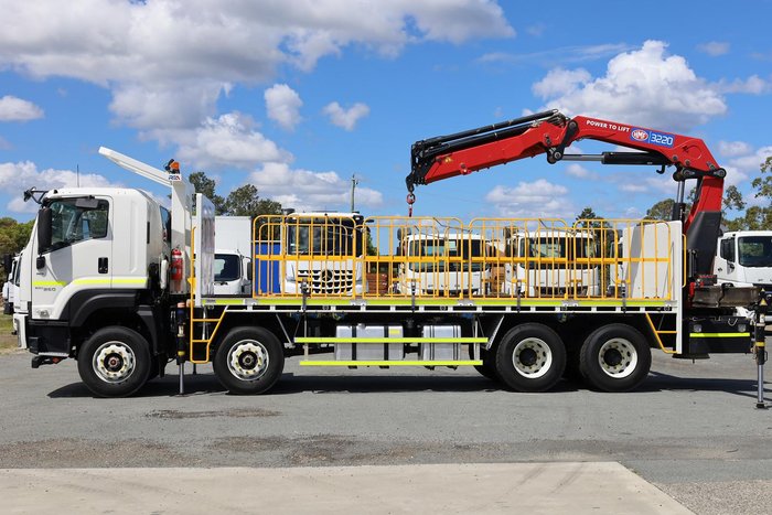 2023 Isuzu F Series FYJ300-350 Crane Truck White