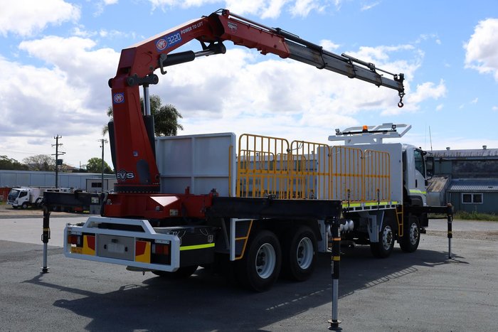 2023 Isuzu F Series FYJ300-350 Crane Truck White