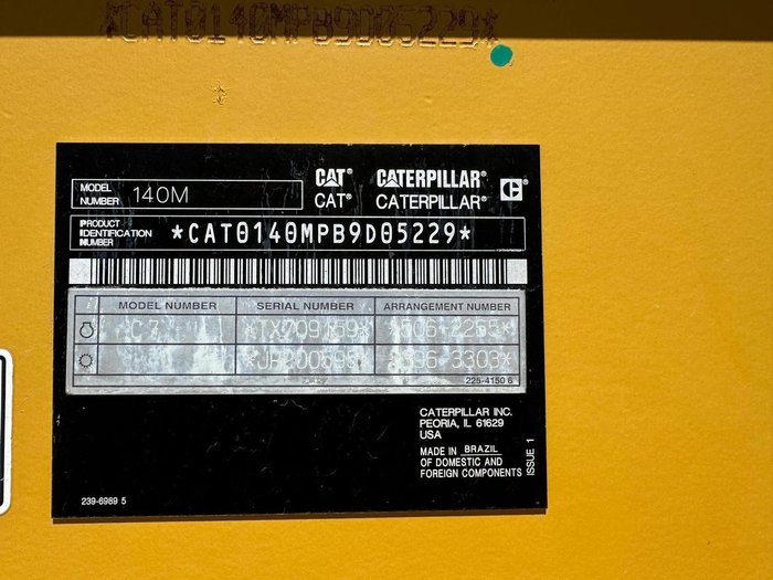 2019 Caterpillar 140M