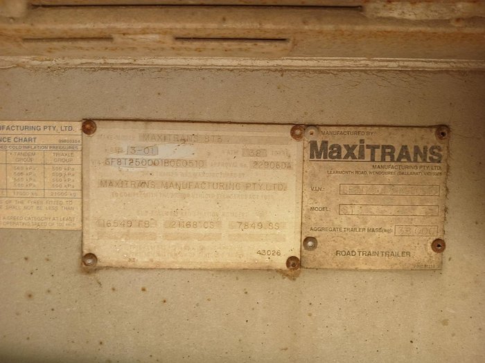 2001 Maxitrans Curtainside