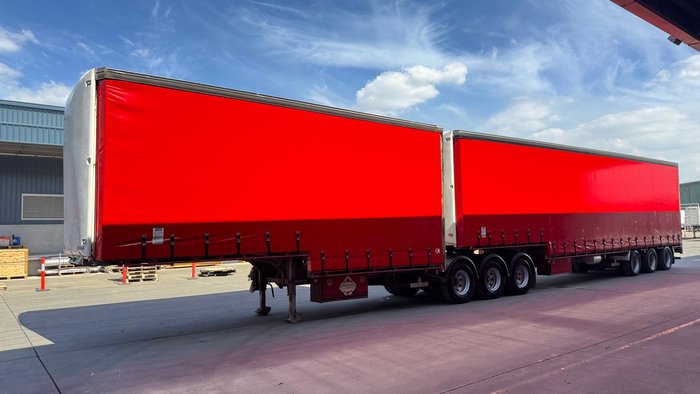 2008 Krueger 34P Drop Deck Mezzanine B Double Red