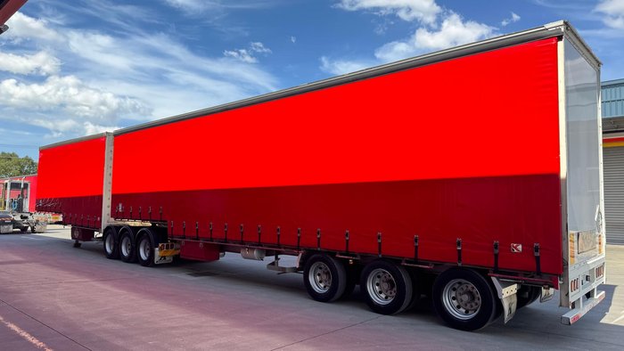 2008 Krueger 34P Drop Deck Mezzanine B Double Red