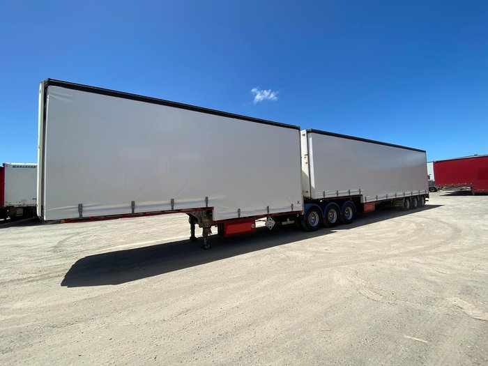 2008 Krueger 34P Drop Deck Mezzanine B Double White