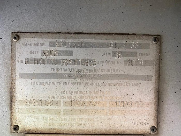 2008 Krueger 34P Drop Deck Mezzanine B Double White