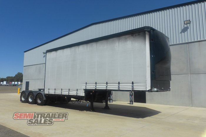 2004 Vawdrey 12 Pallet Dropdeck Curtainsider with Mezz