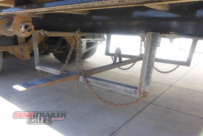 2004 Vawdrey 12 Pallet Dropdeck Curtainsider with Mezz