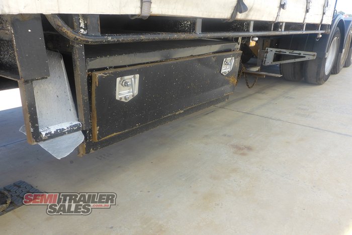 2004 Vawdrey 12 Pallet Dropdeck Curtainsider with Mezz