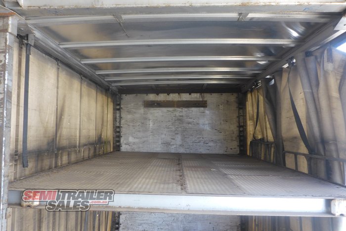 2004 Vawdrey 12 Pallet Dropdeck Curtainsider with Mezz