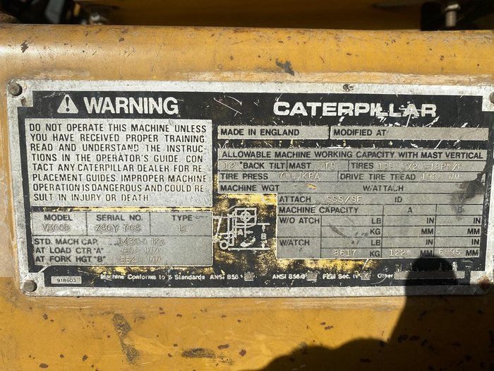 1984 Caterpillar V300b