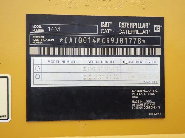 2016 Caterpillar 14M
