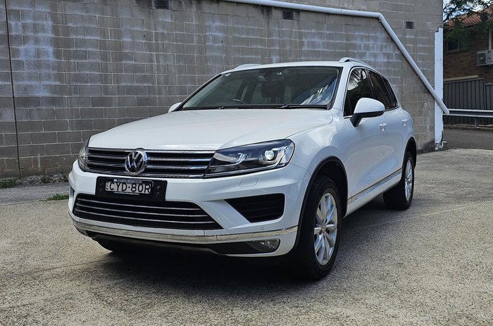 2015 Volkswagen Touareg 150TDI 7P MY15 Four Wheel Drive Pure White