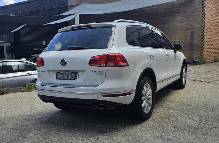 2015 Volkswagen Touareg 150TDI 7P MY15 Four Wheel Drive Pure White