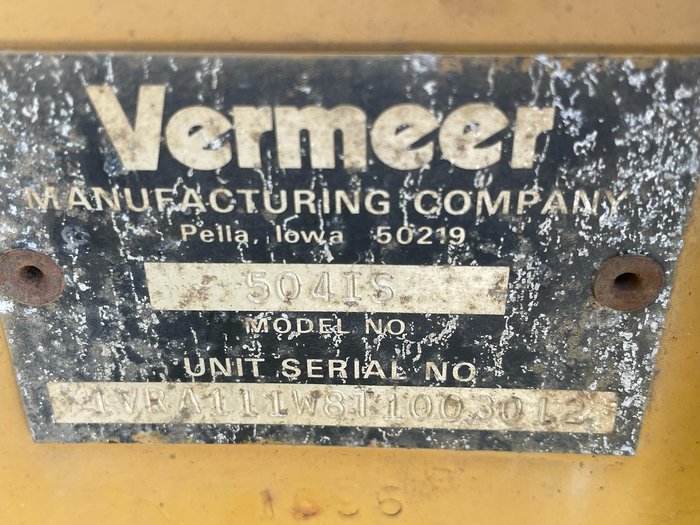 1996 Vermeer 504I Silage Orange