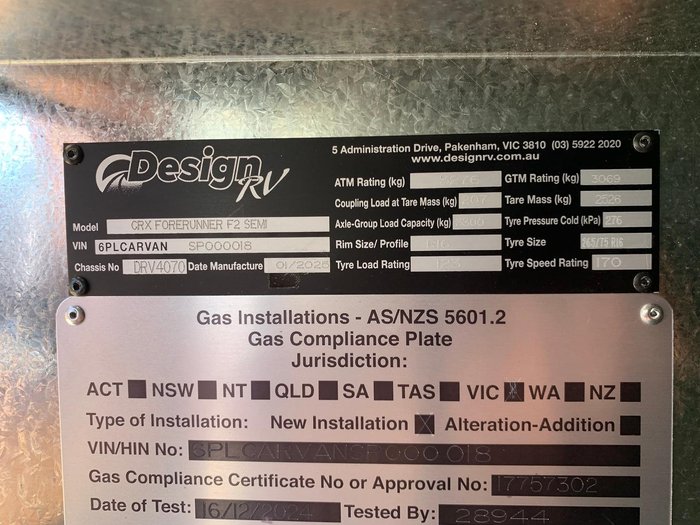 2025 Design RV Crx F2 21' Bunks