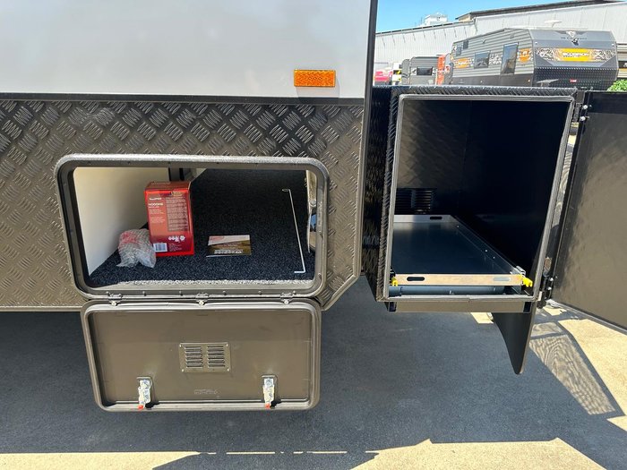 2025 JB Caravans Dirt Road Xtreme 20' Front Door